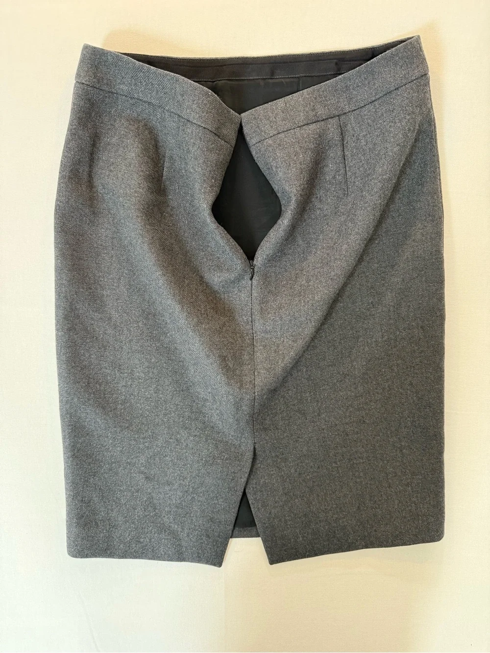 J. Crew Gray 100% Wool Pencil Skirt